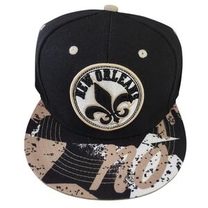 Men's Black and Tan New Orleans Snapback Hat